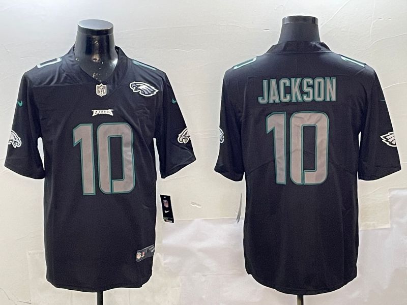 Men Philadelphia Eagles #10 Jackson 2025 Nike Fashion Impact Black Limited NFL Jersey style 5